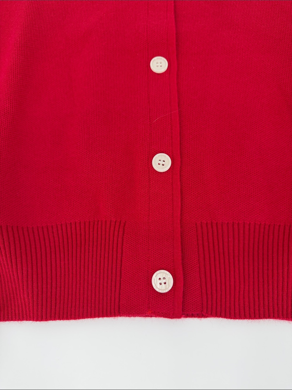 Thom Browne Red Button-Front Sweater Jacket - Picture 3 of 9